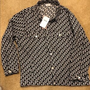 Dior Black and Cream Patterned Shirt Jacket/Unisex
